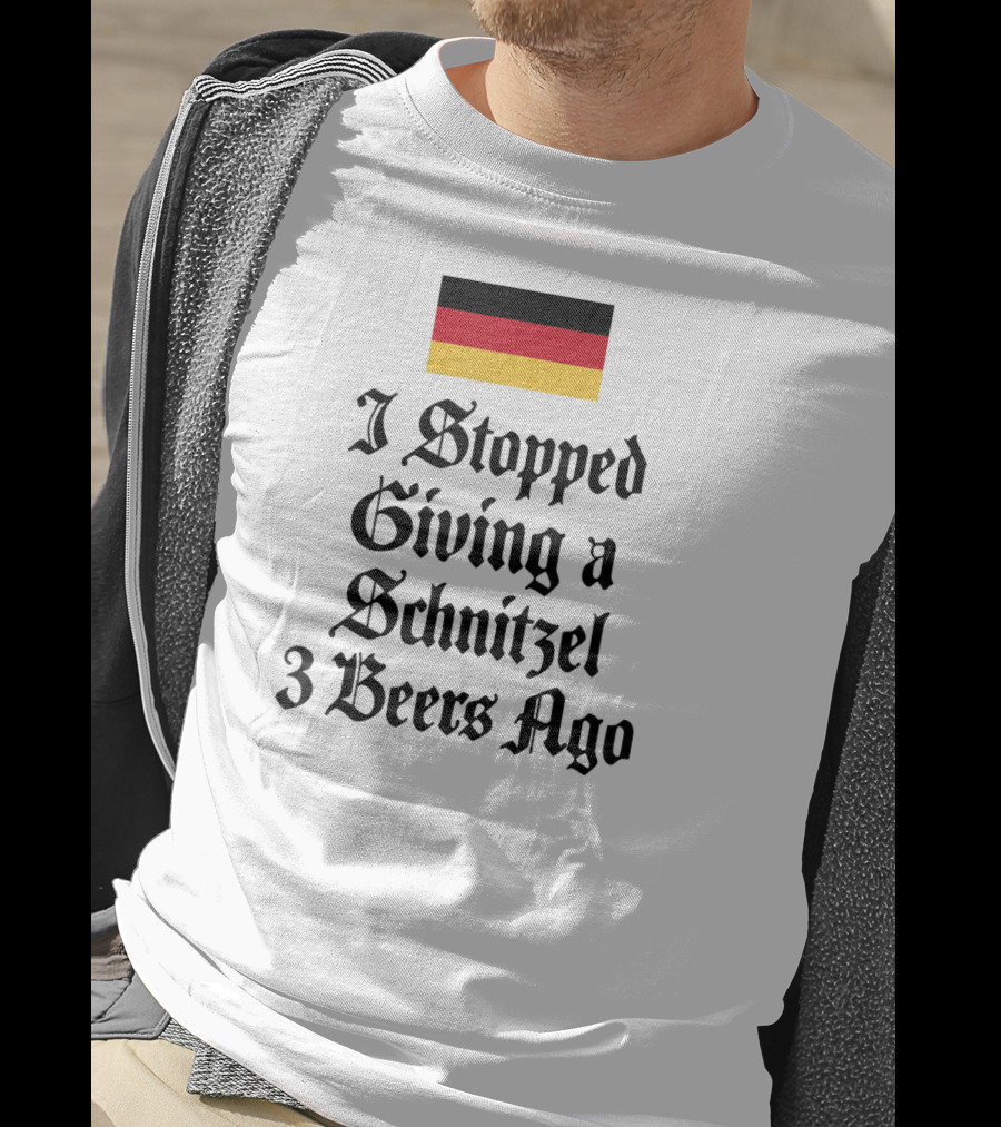 I Stopped Giving A Schnitzel 3 Beers Ago Oktoberfest German Beer Drinking T-Shirt