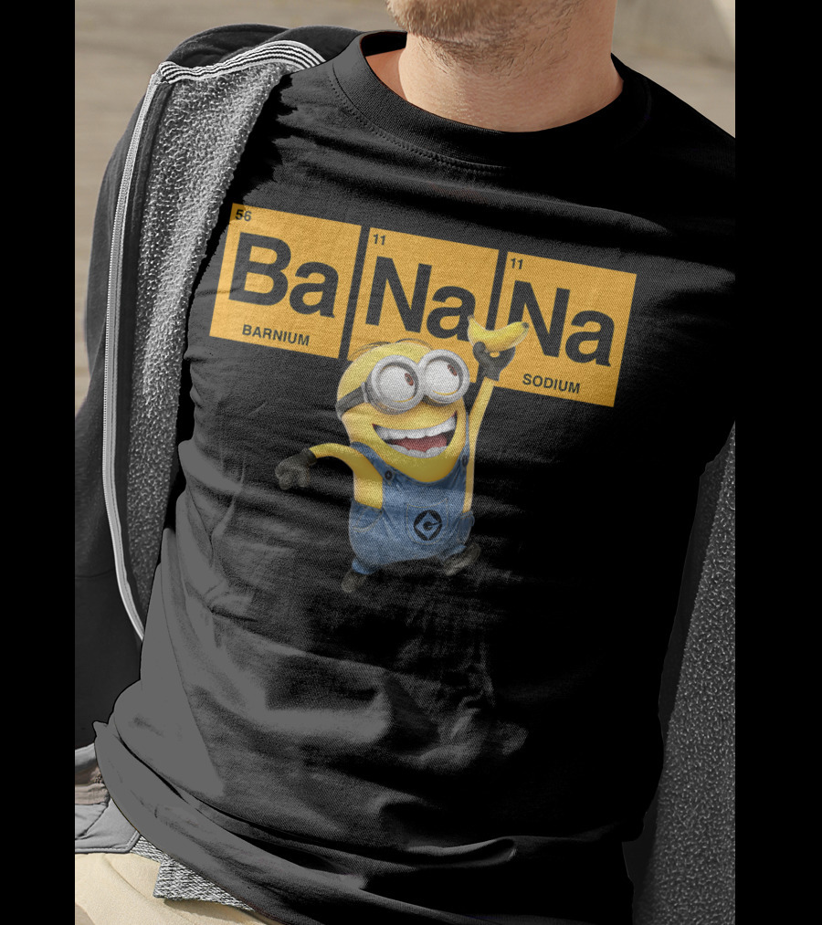 Despicable Me Minions Ba Na Na Elemental Square Happy T-Shirt