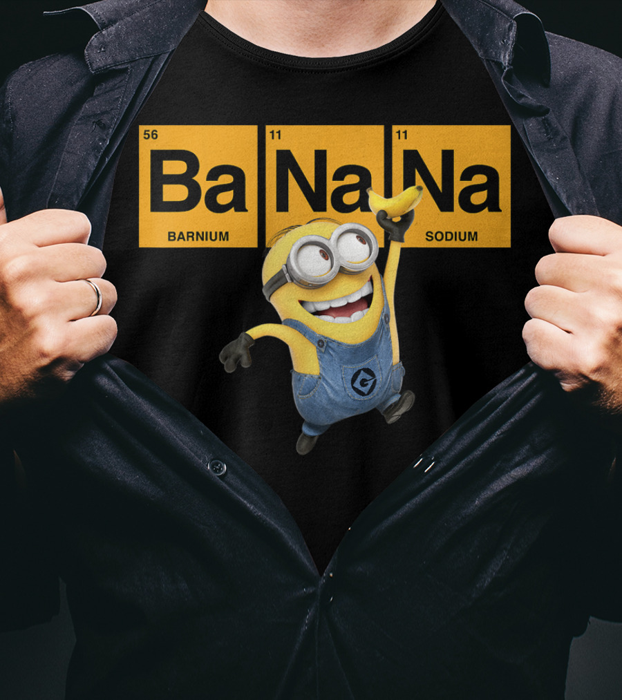 Despicable Me Minions Ba Na Na Elemental Square Happy T-Shirt