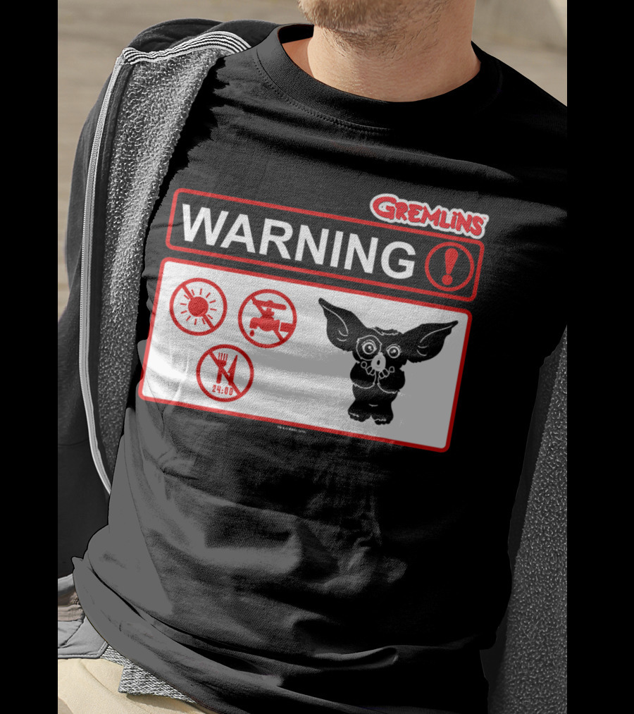 Gremlins Warning Sign Icons Gizmo T-Shirt
