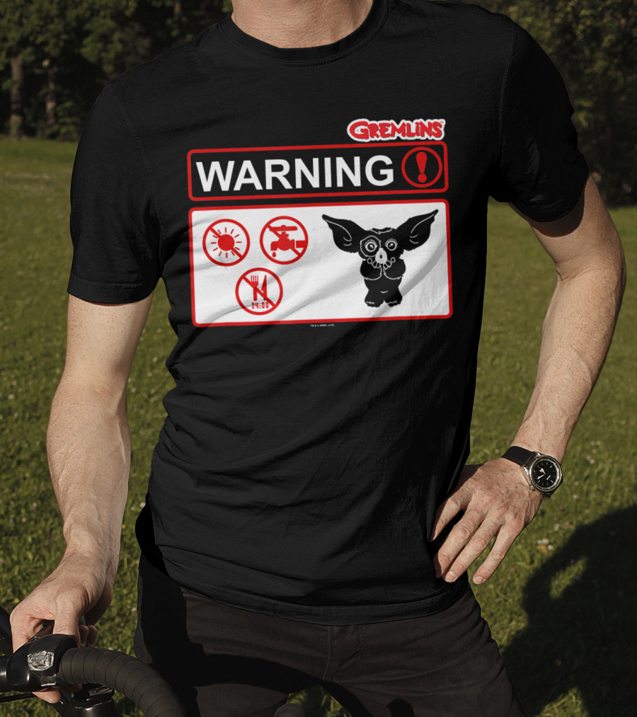Gremlins Warning Sign Icons Gizmo T-Shirt
