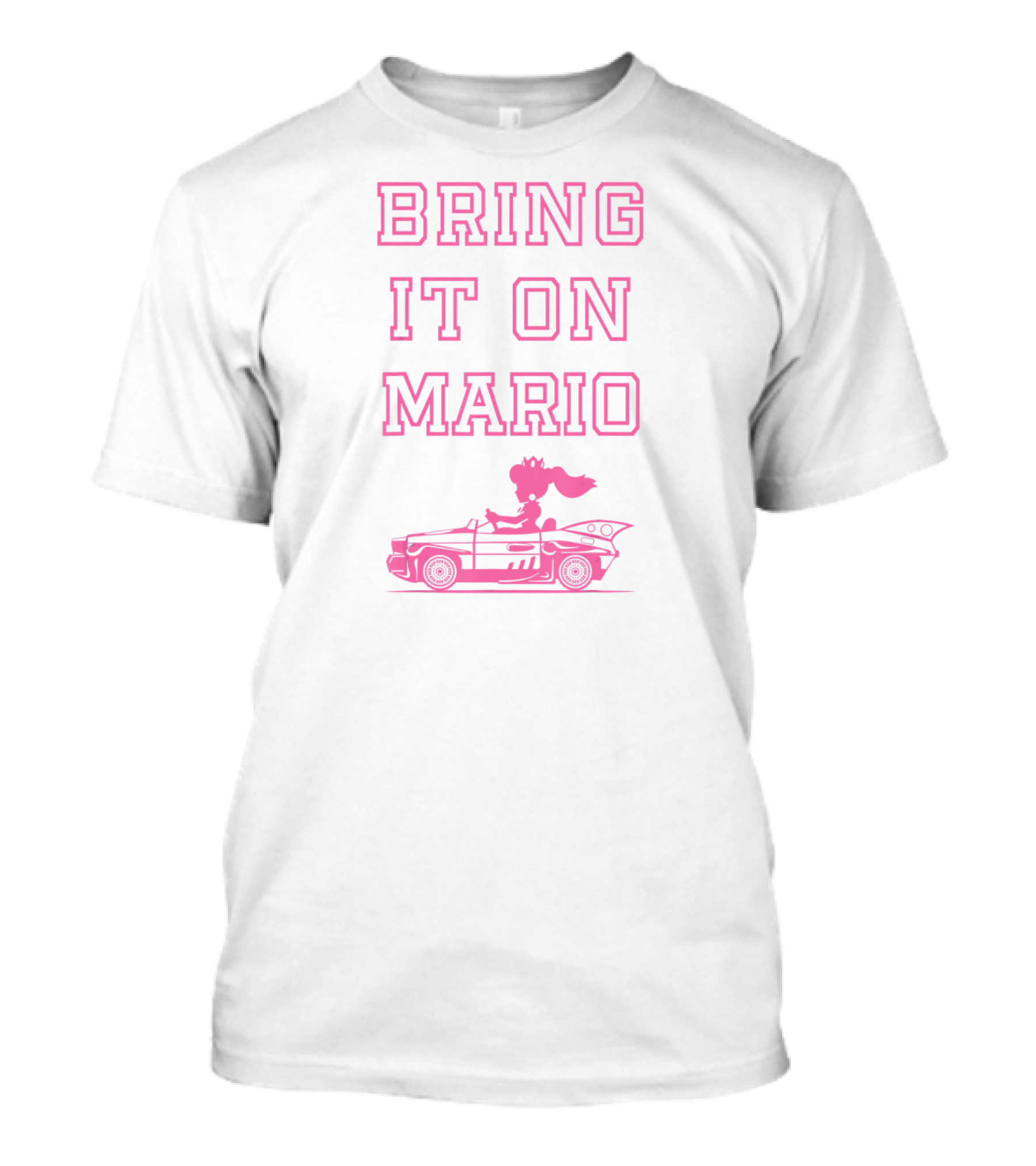 Mario Kart Princess Peach Outline Bring It On Mario T-Shirt