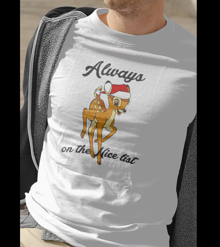 Disney Bambi Always On The Nice List Christmas T-Shirt
