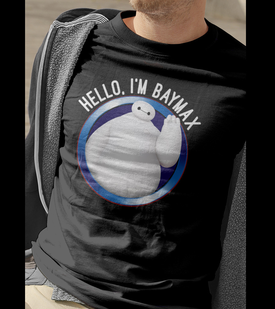 Hello I'm Baymax Disney Big Hero 6 Wave Circle T-Shirt