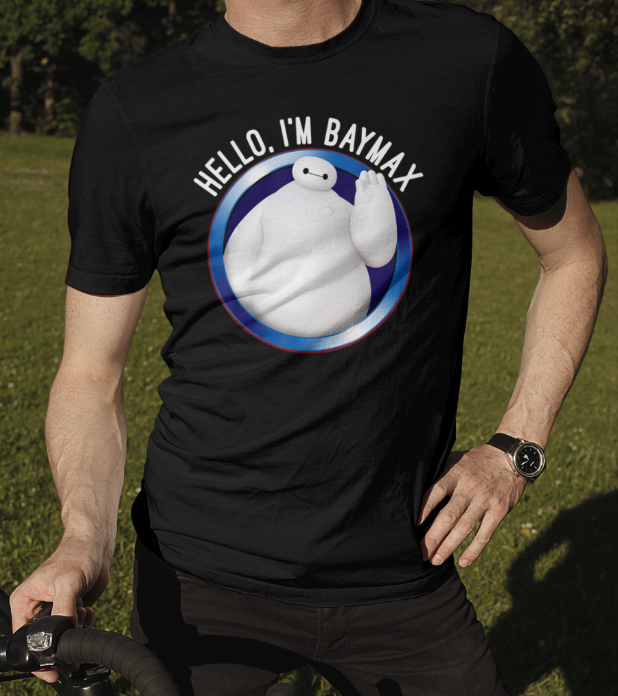 Hello I'm Baymax Disney Big Hero 6 Wave Circle T-Shirt