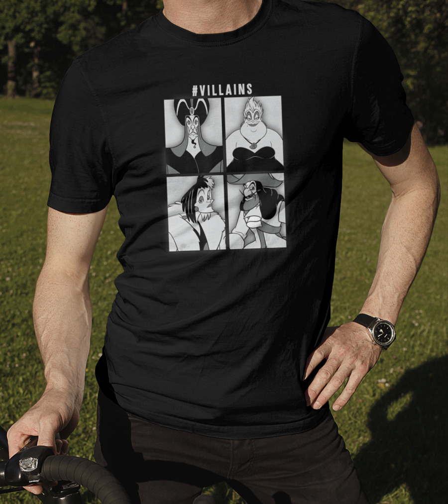 Villains Disney Wanted Jafar Ursula Cruella Hook T-Shirt