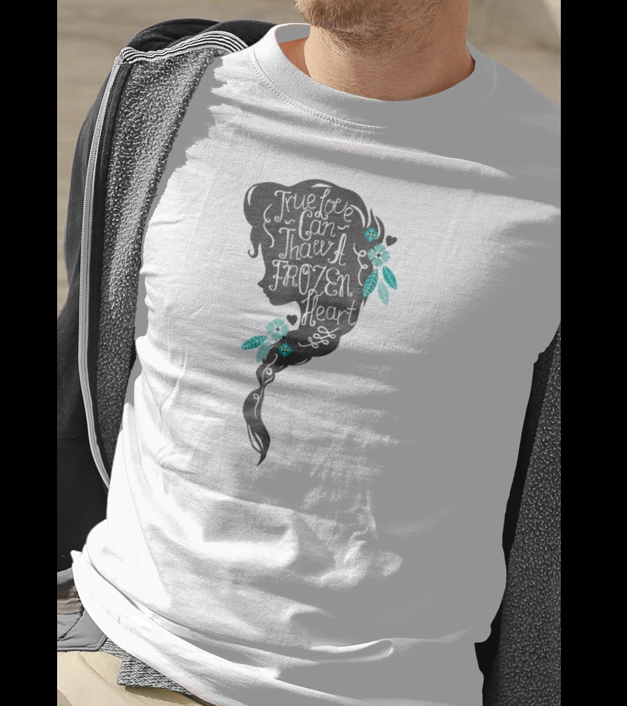 Disney Frozen Elsa True Love Can Thaw A Frozen Heart Profile T-Shirt