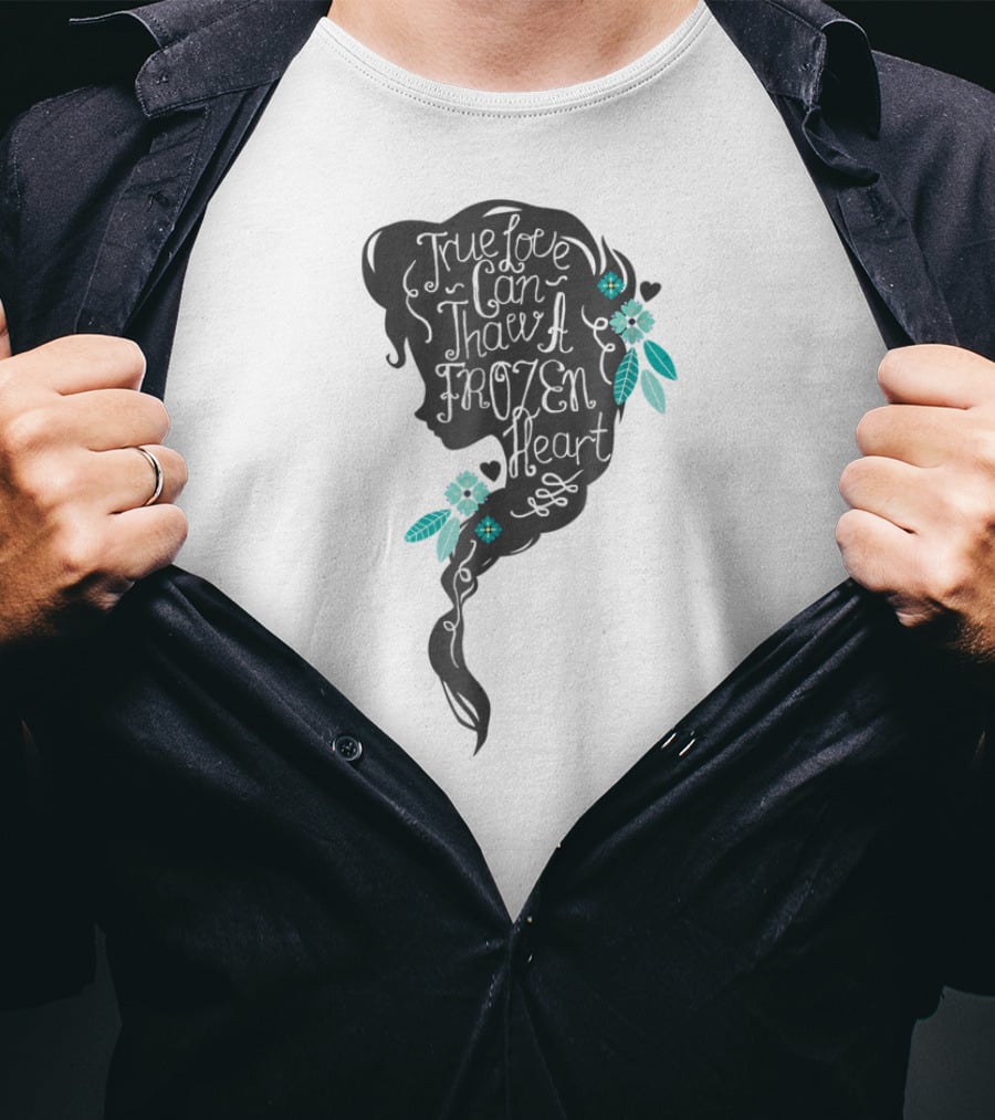 Disney Frozen Elsa True Love Can Thaw A Frozen Heart Profile T-Shirt