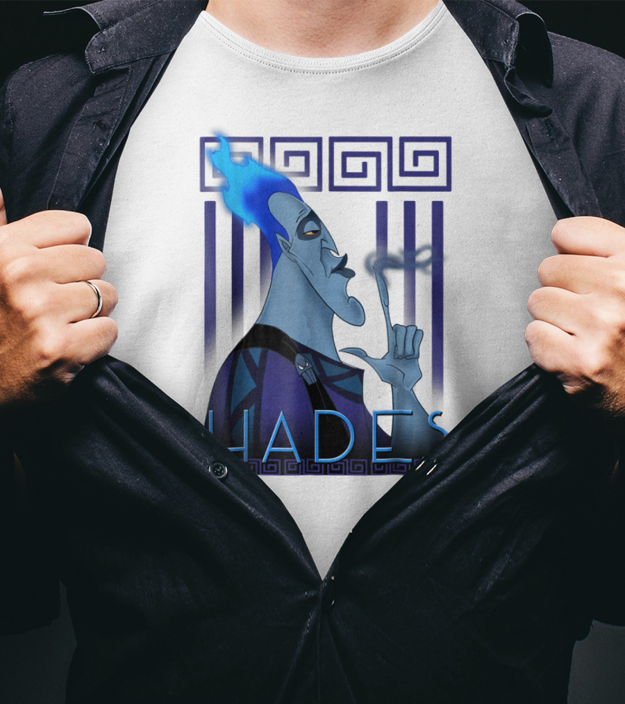 Disney Hercules Hades Geometric Greek T-Shirt