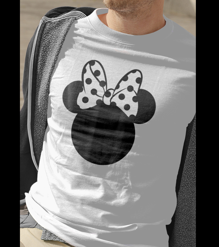 Minnie Mouse Silhouette With Polka Dot Bow Disney T-Shirt