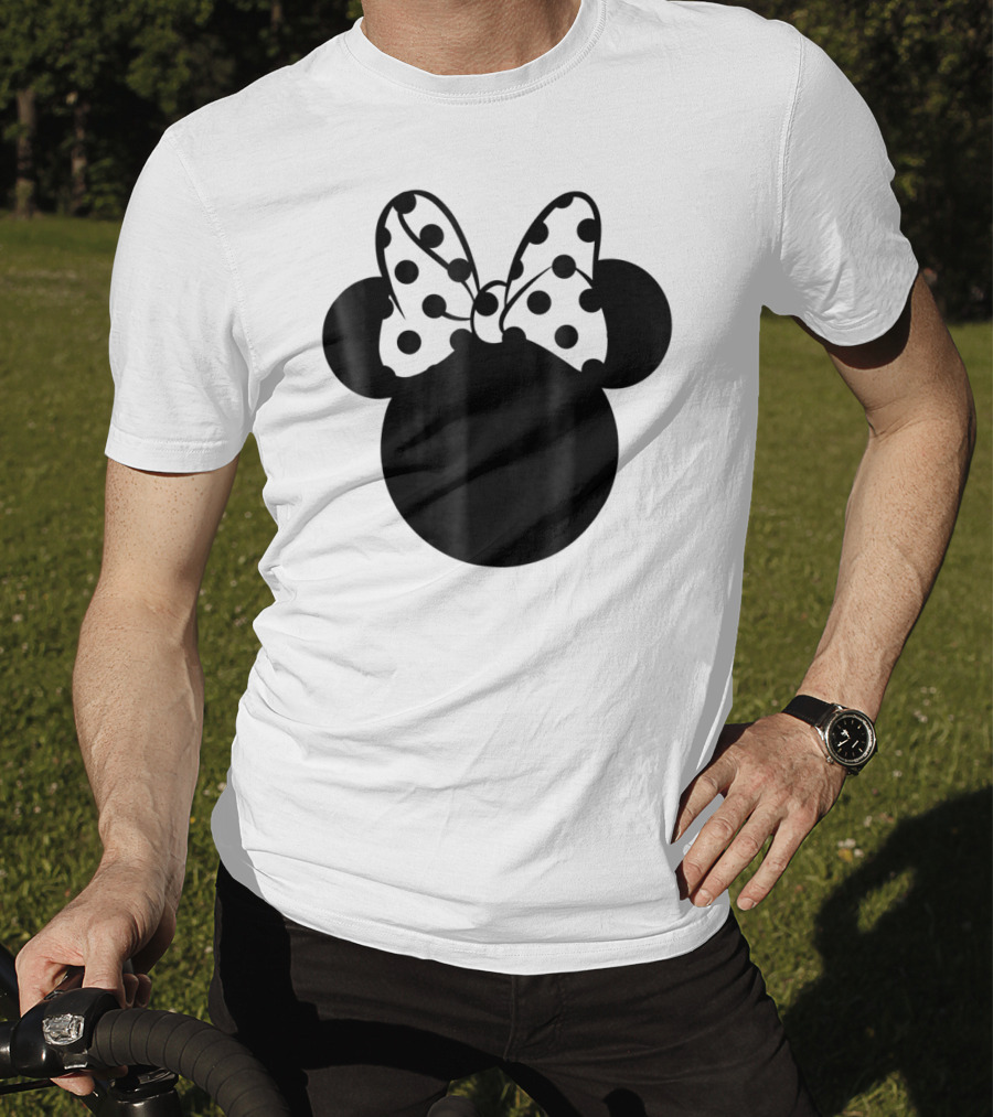 Minnie Mouse Silhouette With Polka Dot Bow Disney T-Shirt