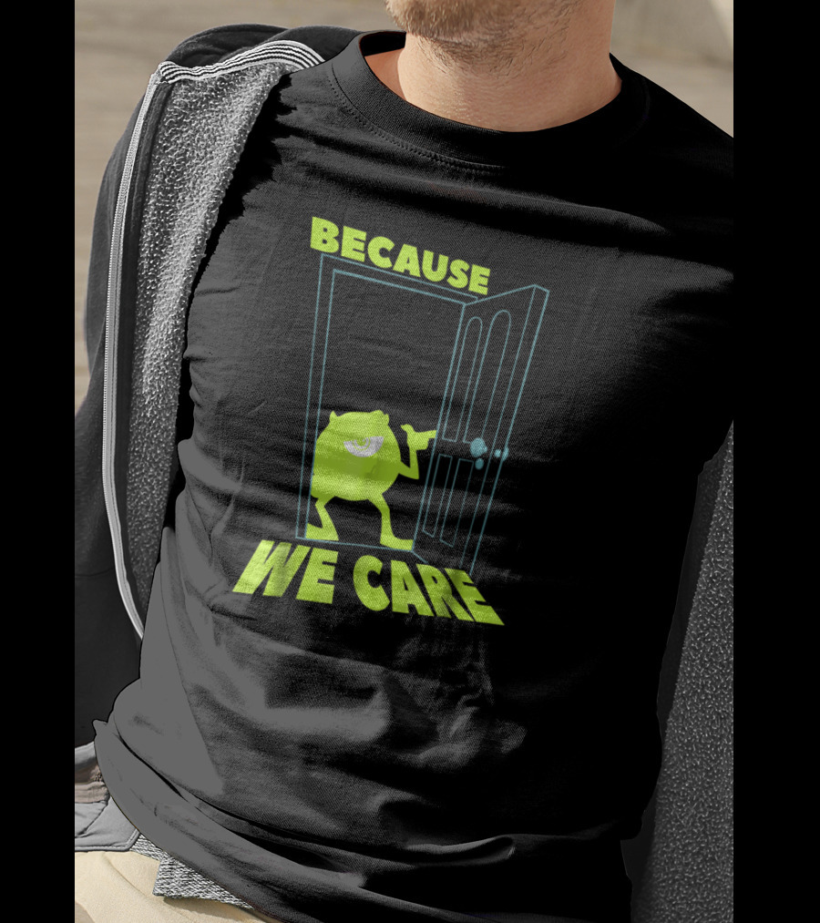 Disney Pixar Monsters Inc. Mike Because We Care Doorway T-Shirt