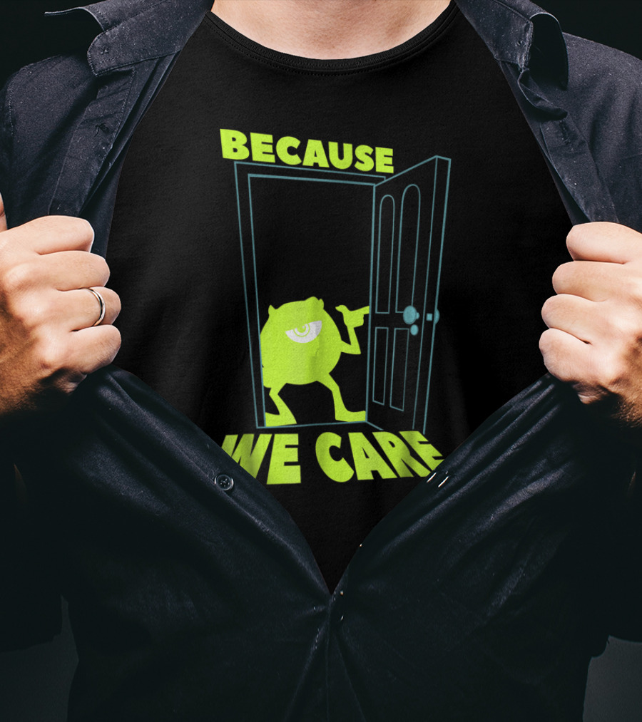 Disney Pixar Monsters Inc. Mike Because We Care Doorway T-Shirt