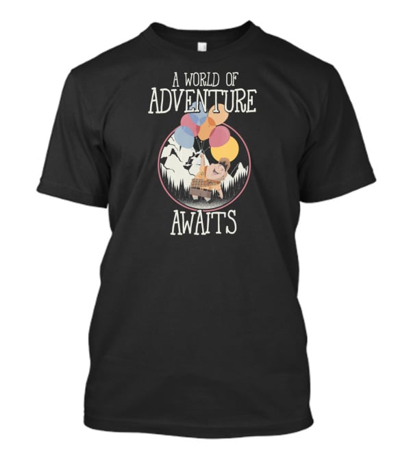 Disney Pixar Up A World Of Adventure Awaits Russell Balloons T-Shirt