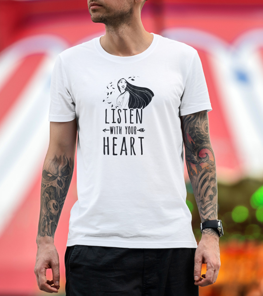 Disney Pocahontas Listen With Your Heart Arrow T-Shirt