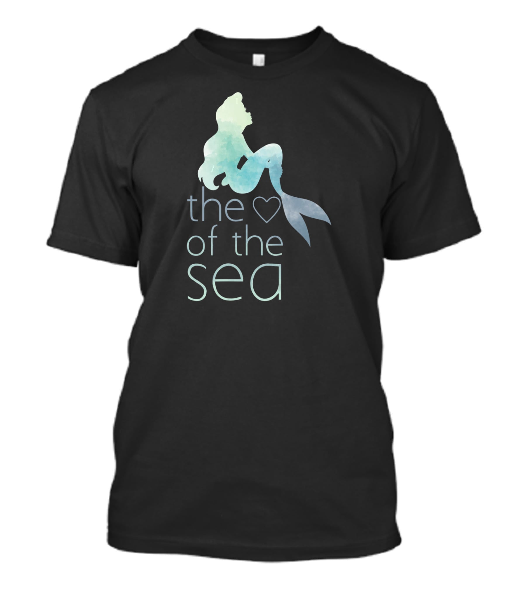 Disney Little Mermaid Heart Of The Sea Watercolor Ariel T-Shirt