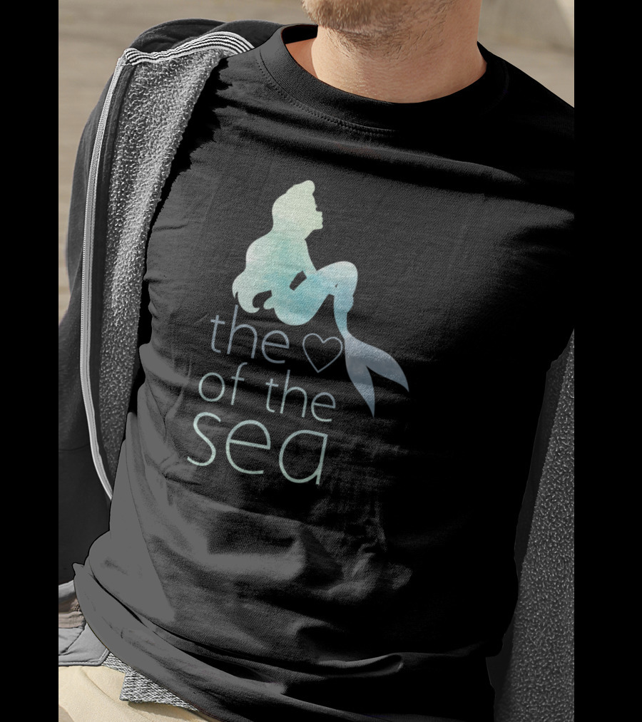 Disney Little Mermaid Heart Of The Sea Watercolor Ariel T-Shirt