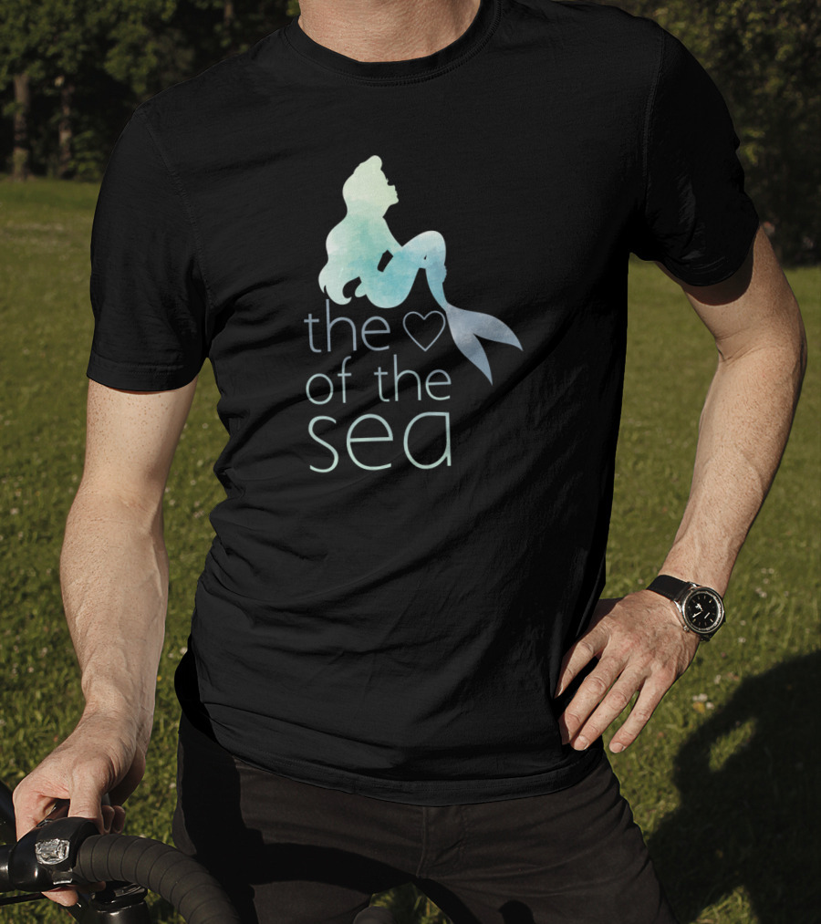 Disney Little Mermaid Heart Of The Sea Watercolor Ariel T-Shirt
