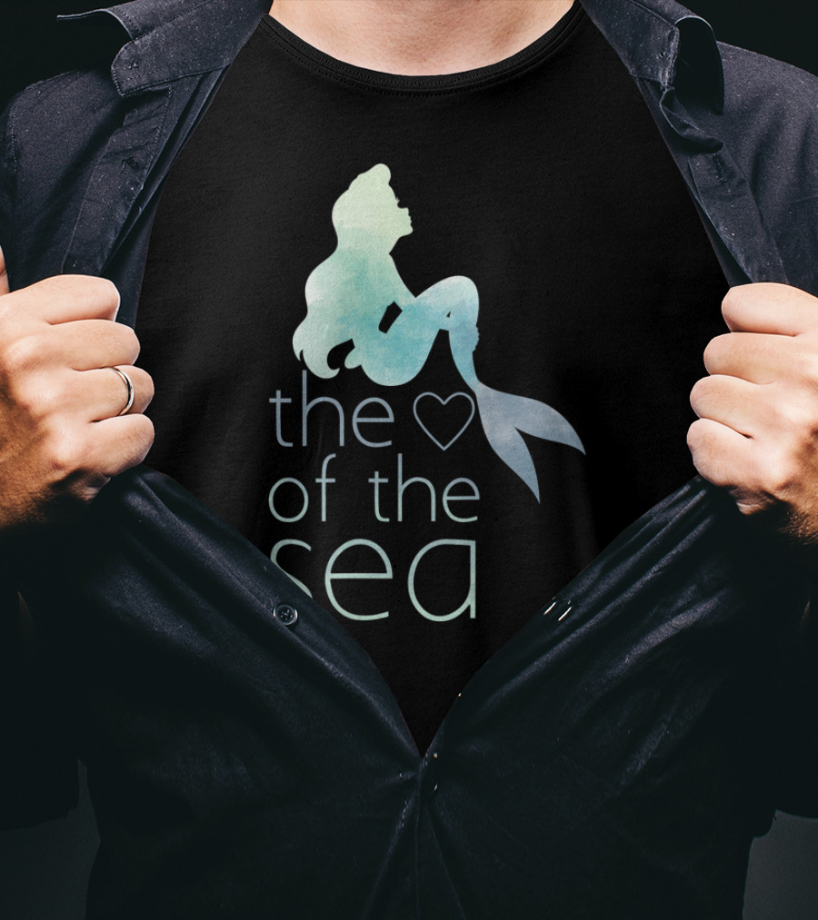Disney Little Mermaid Heart Of The Sea Watercolor Ariel T-Shirt