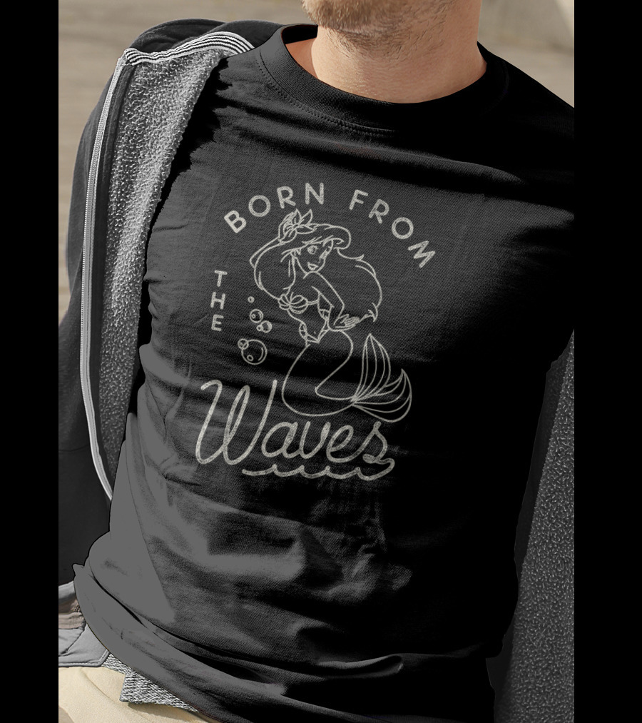 Disney The Little Mermaid Ariel Born From The Waves T-Shirt