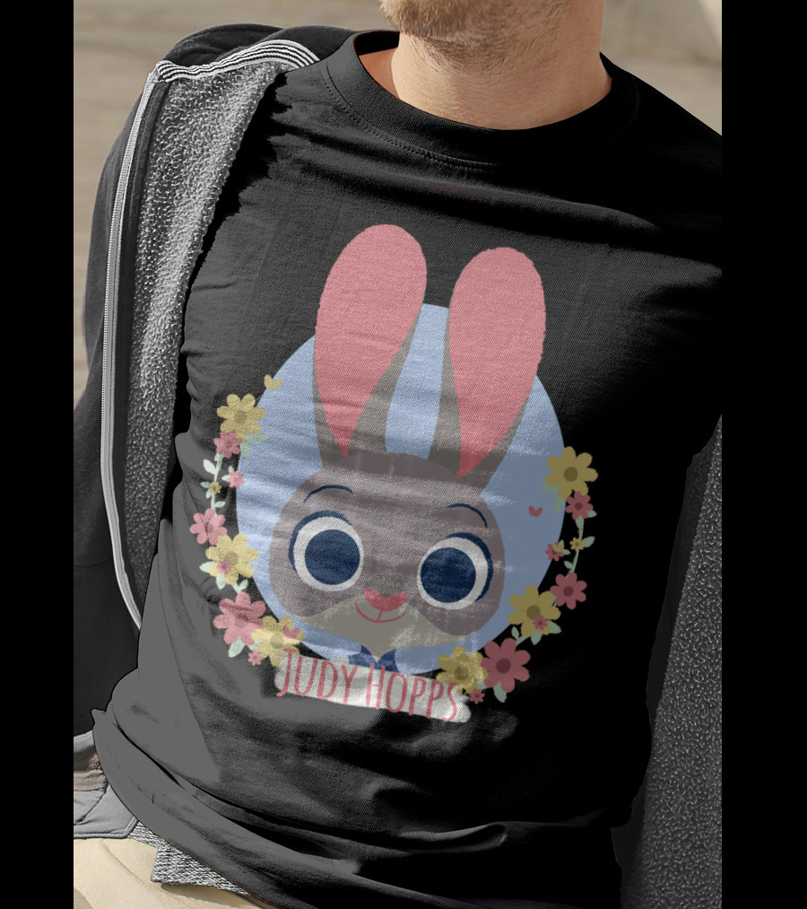 Zootopia Judy Hopps Floral Spring Wreath Disney T-Shirt