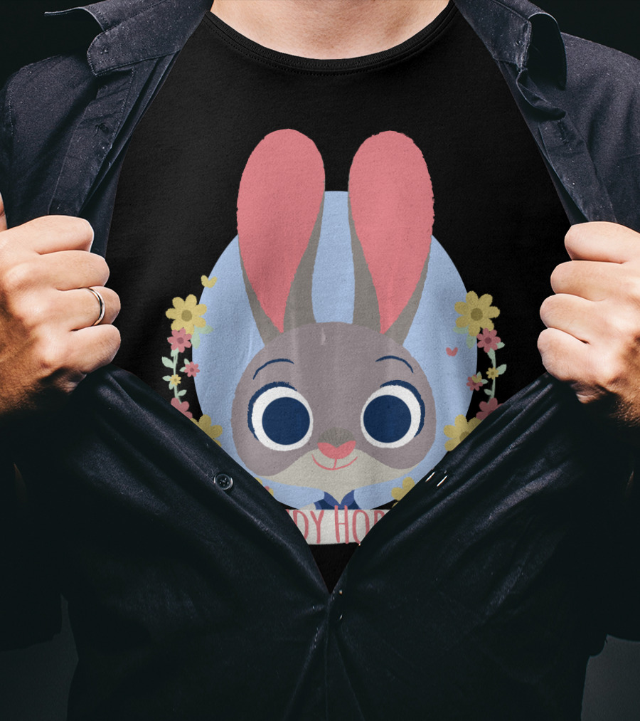 Zootopia Judy Hopps Floral Spring Wreath Disney T-Shirt