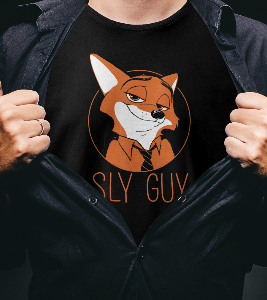 Disney Zootopia Nick Wilde Sly Guy Fox Character T-Shirt