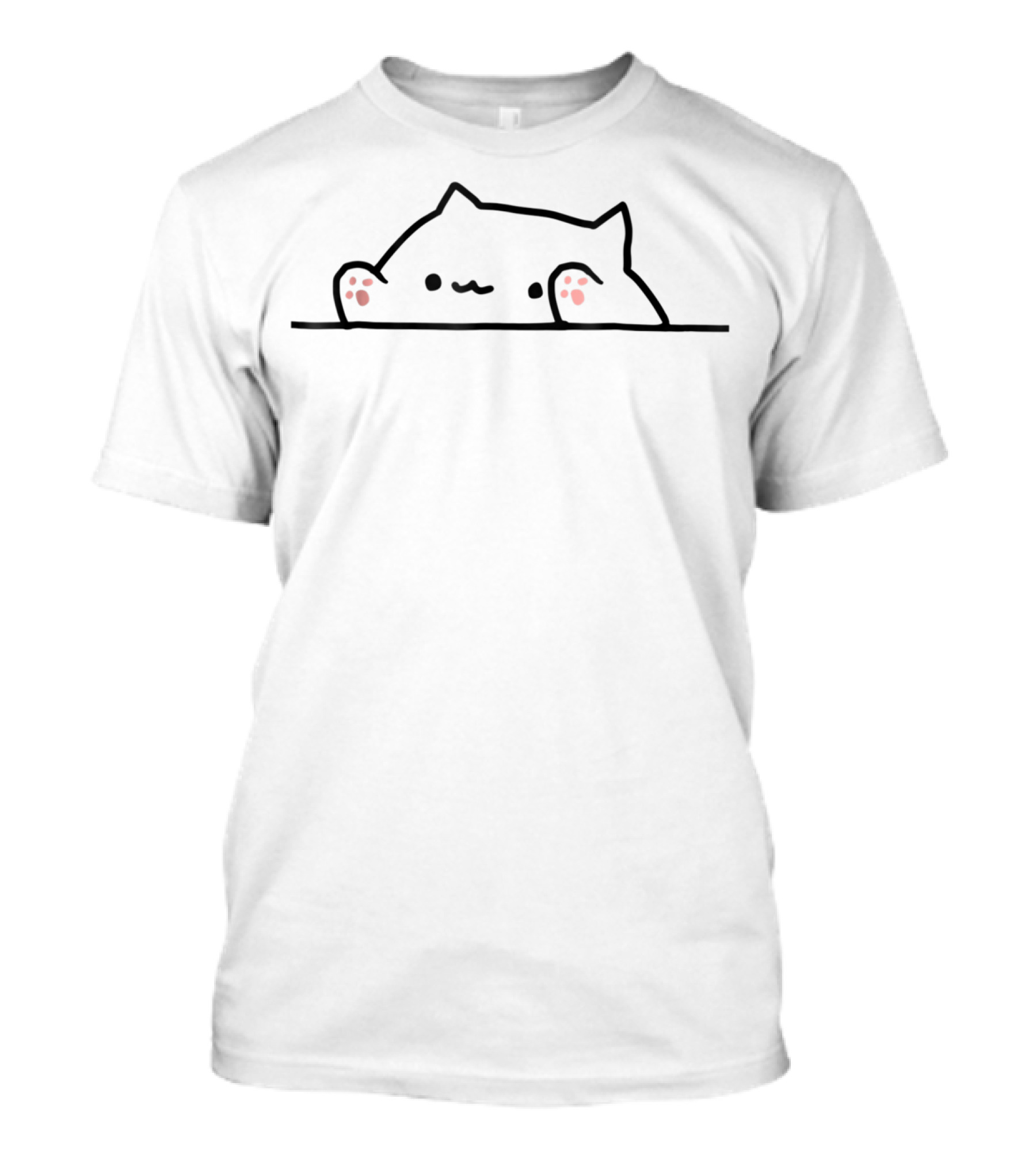 Bongo Cat Meme With A Cute Bongo Cat Paws Playful T-Shirt