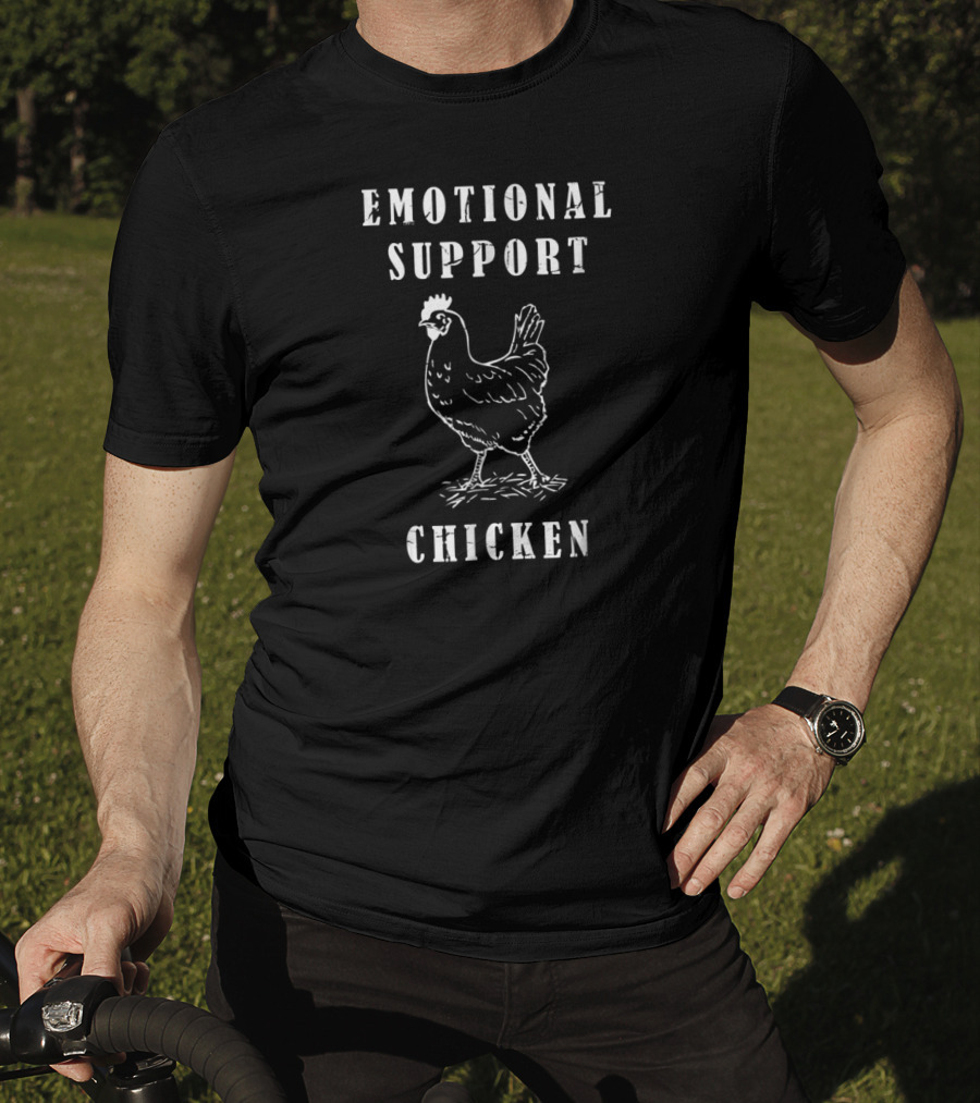 Emotional Support Chicken Funny Humor T-Shirt