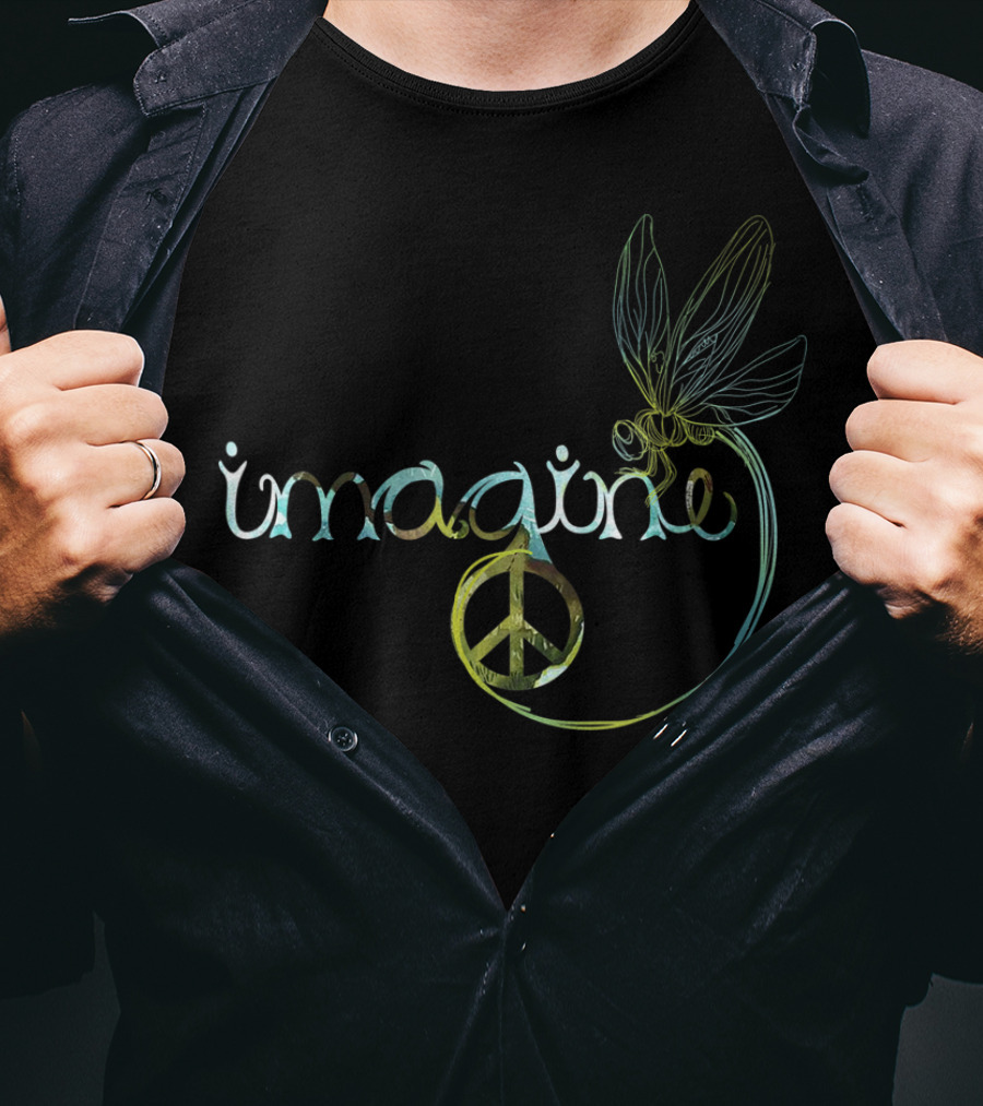Imagine Peace Dragonfly Harmony T-Shirt