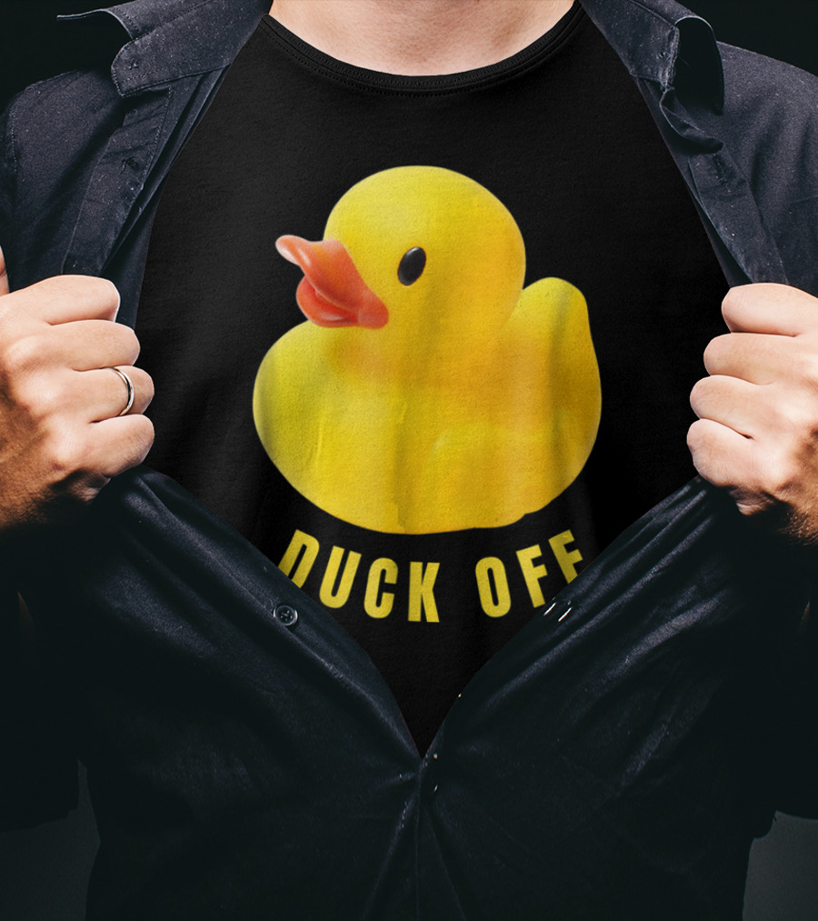 DUCK OFF Cute Duck Rubber Duckling T-Shirt