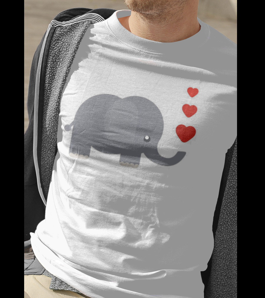 Baby Elephant With Hearts For Guys Girls T-Shirt