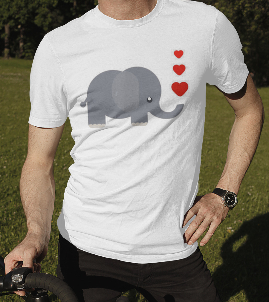 Baby Elephant With Hearts For Guys Girls T-Shirt