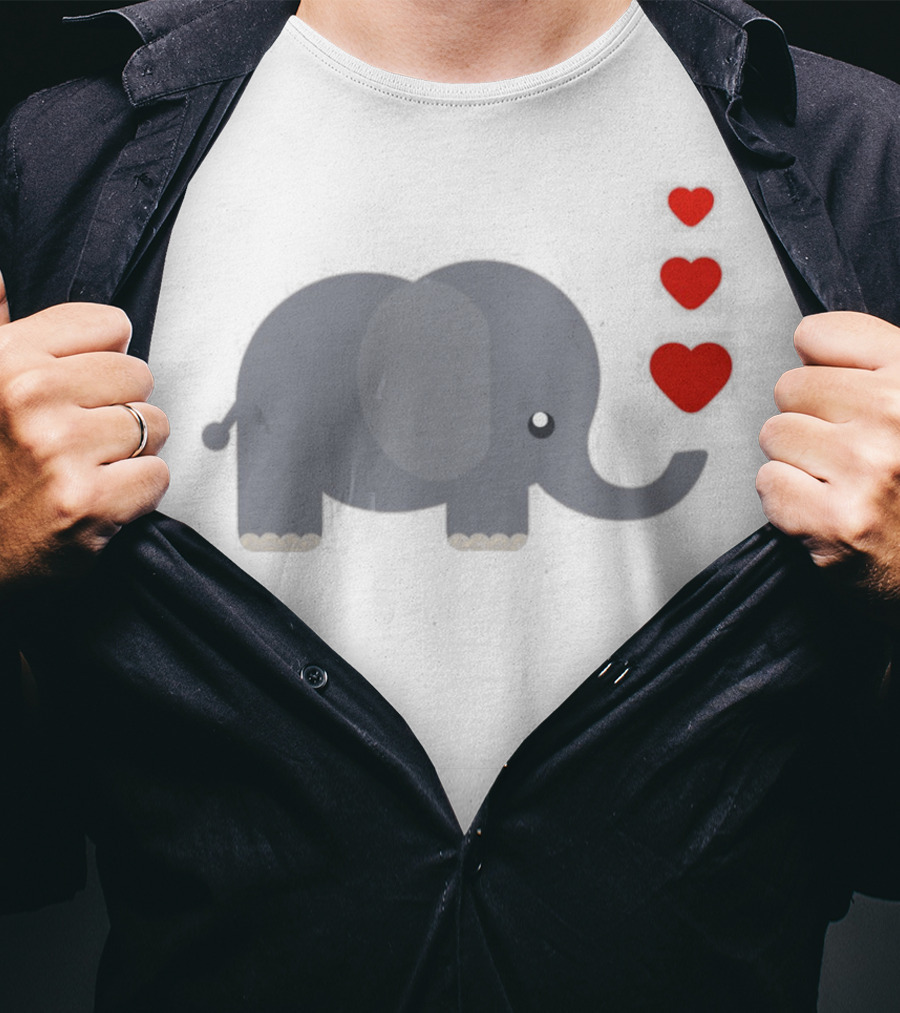 Baby Elephant With Hearts For Guys Girls T-Shirt