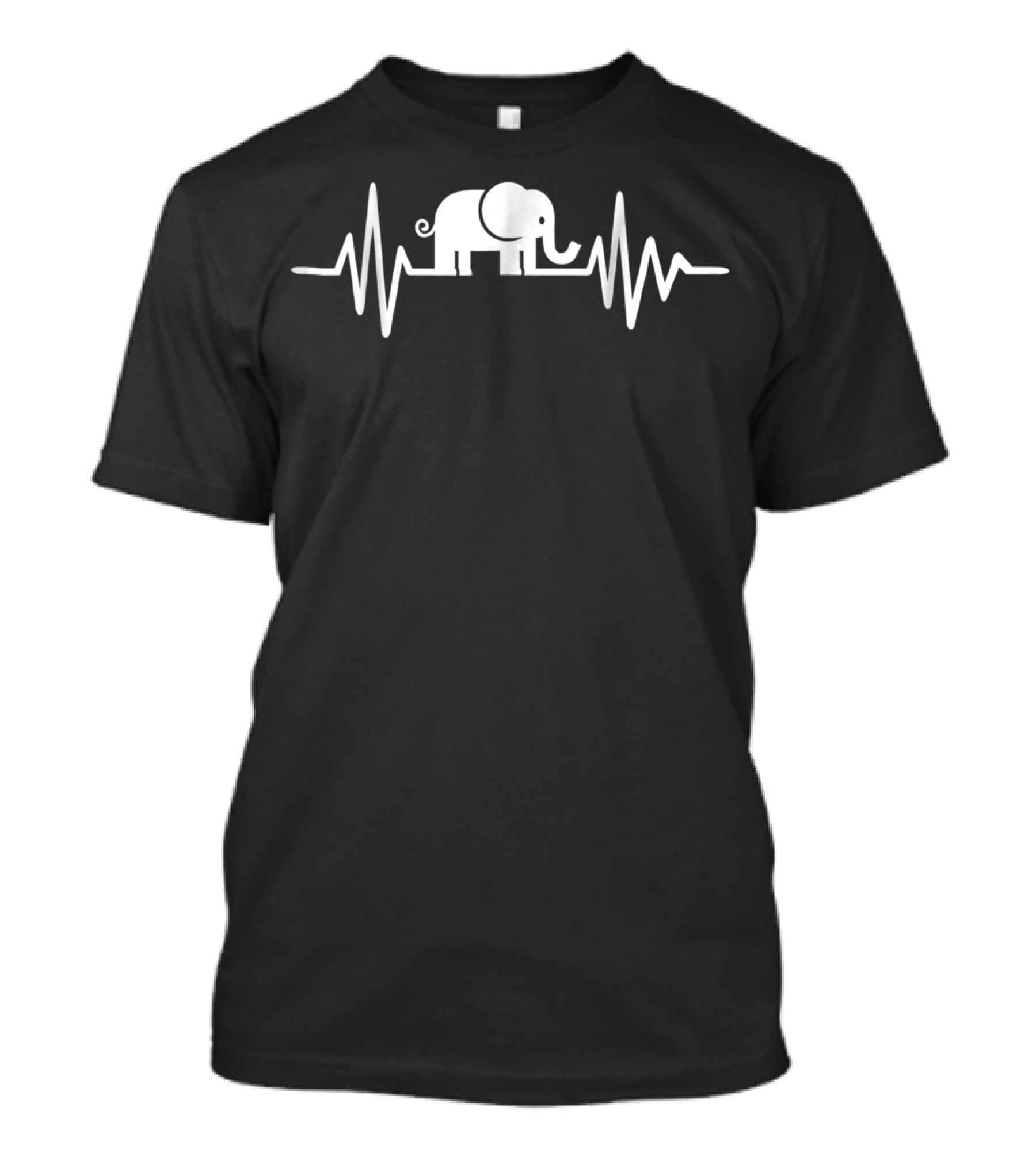 Elephant Frequency Heartbeat Line T-Shirt