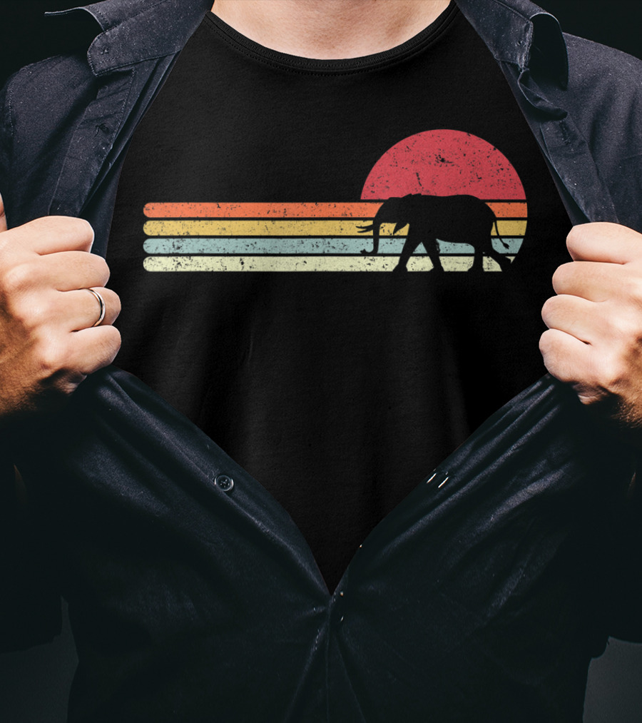 Elephant Style Vintage Sunset T-Shirt