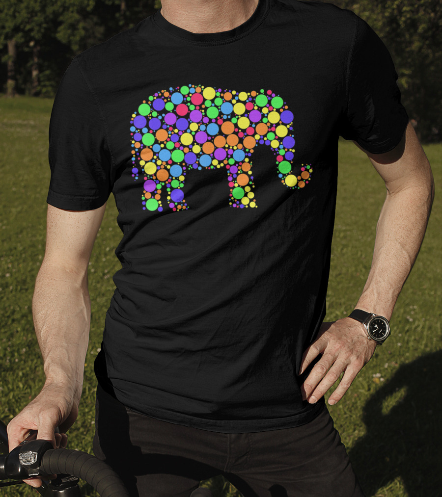 Polka Dot Elephant Design For International Dot Day Celebrations T-Shirt