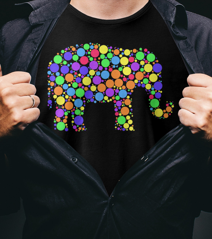 Polka Dot Elephant Design For International Dot Day Celebrations T-Shirt