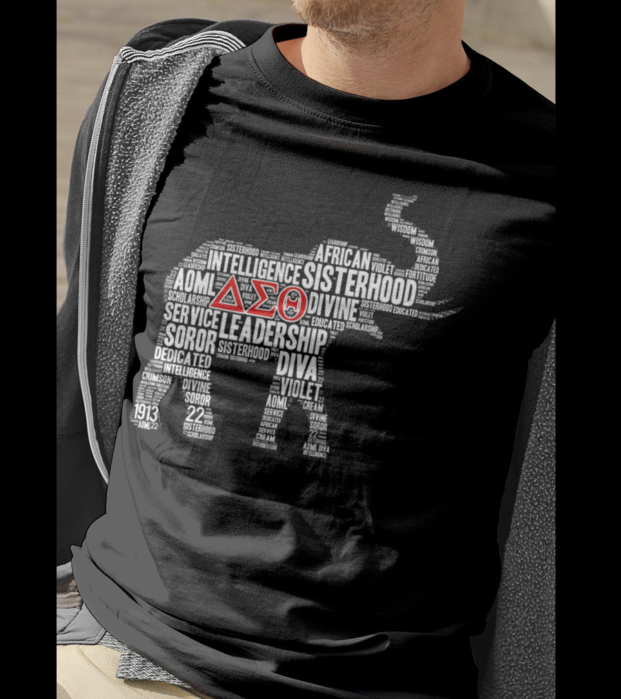 Elephant Delta Sigma Theta 1913 African Sisterhood Leadership Wisdom T-Shirt