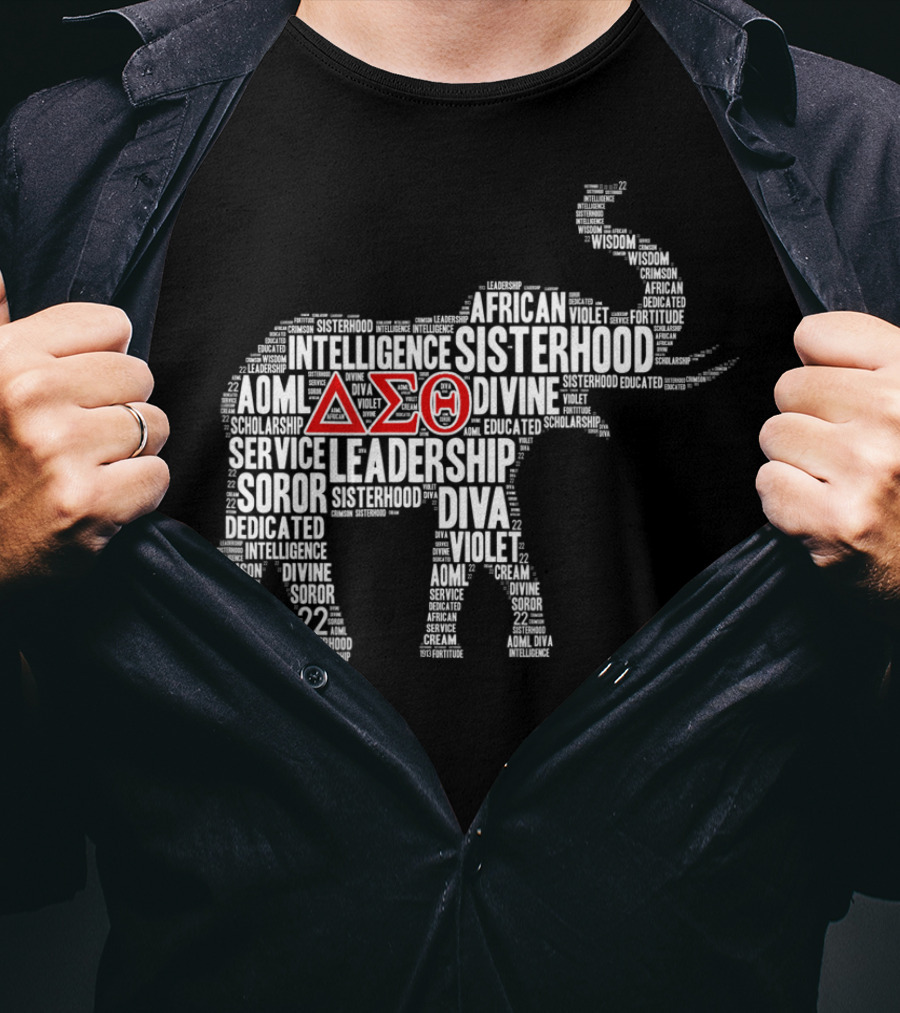 Elephant Delta Sigma Theta 1913 African Sisterhood Leadership Wisdom T-Shirt