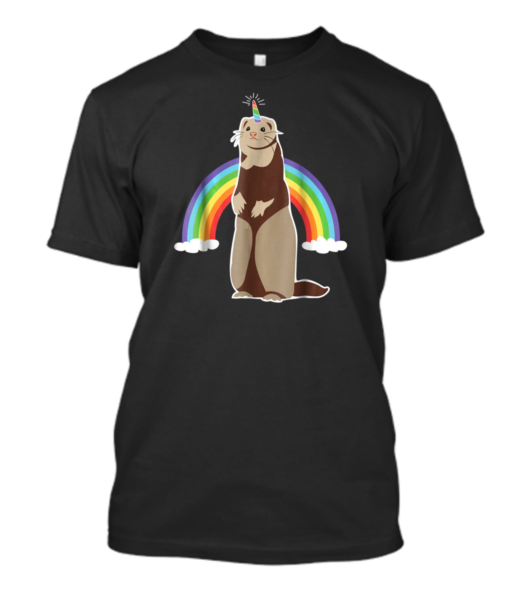 Ferret Unicorn Rainbow Magic Fantasy T-Shirt