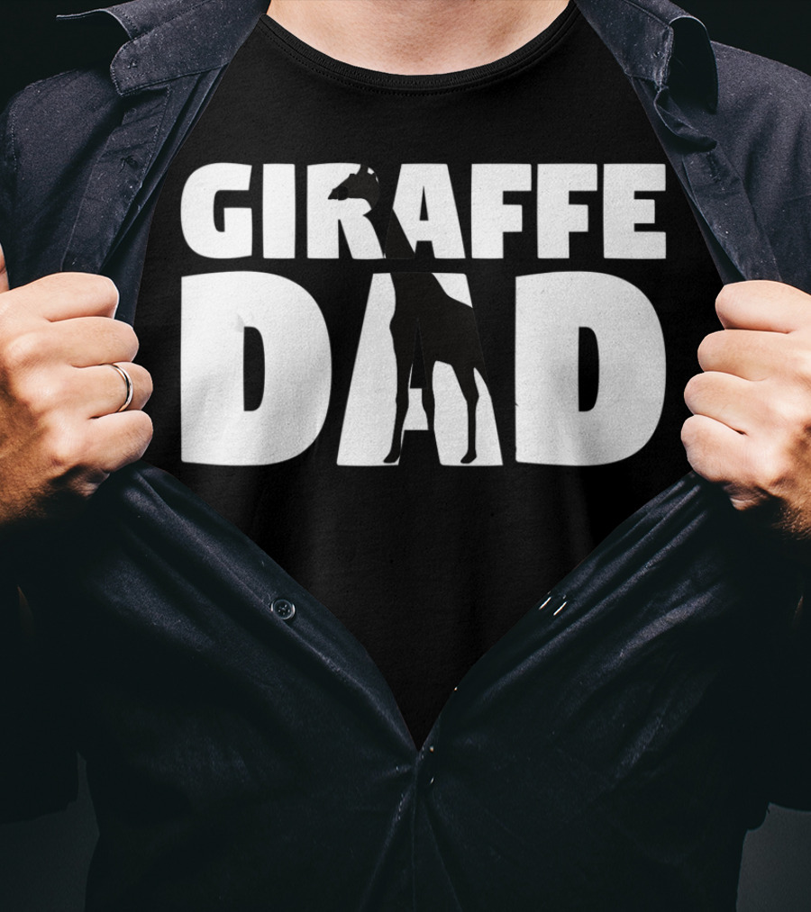 Giraffe Dad Giraffe Zoo Animal Lover T-Shirt