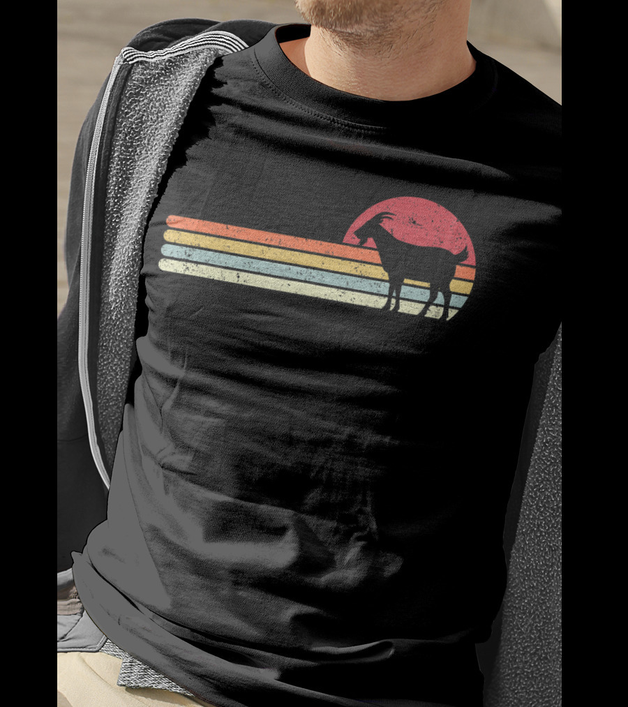 Retro Sunset Goat T-Shirt