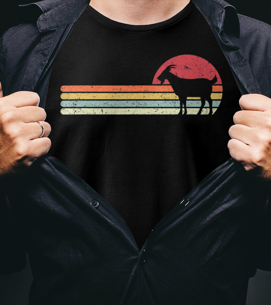 Retro Sunset Goat T-Shirt
