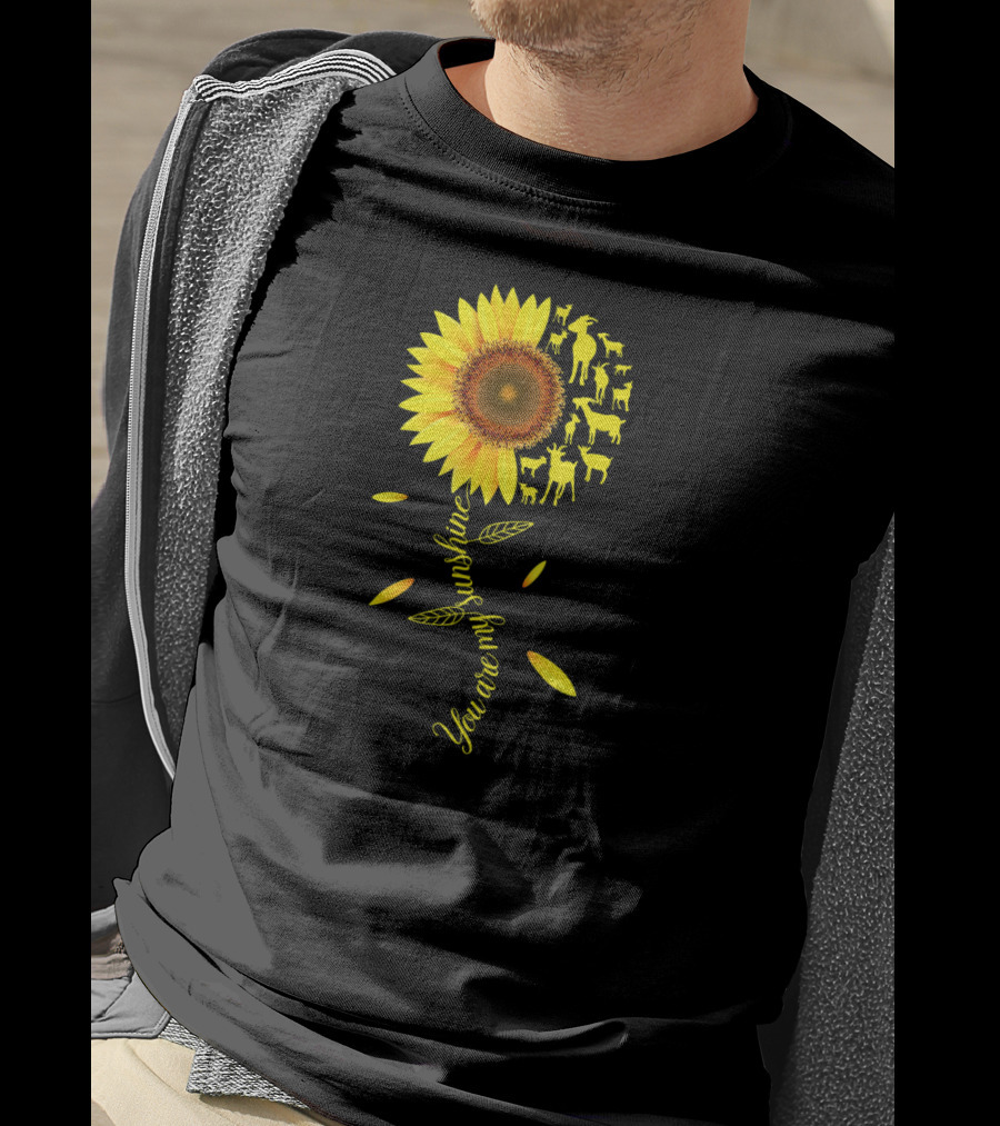 You Are My Sunshine Sunflower Goat Lovers Women Men Farmer T-Shirt