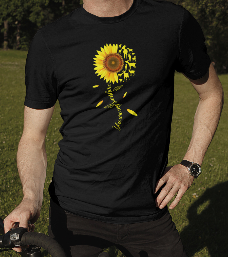 You Are My Sunshine Sunflower Goat Lovers Women Men Farmer T-Shirt