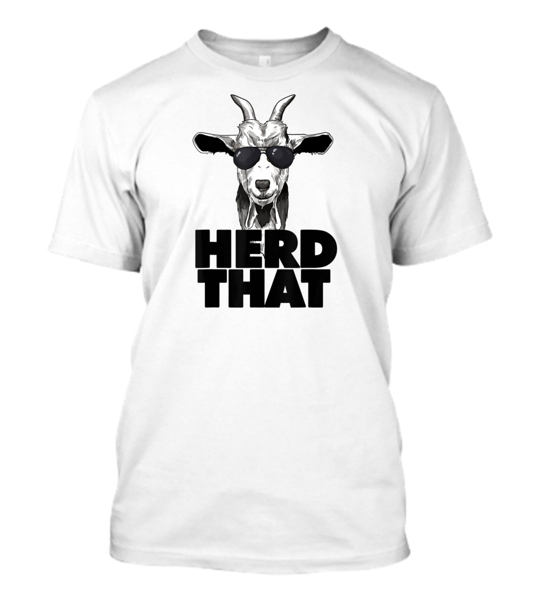 Herd That Funny Goat Pun Wearing Sunglasses T-Shirt