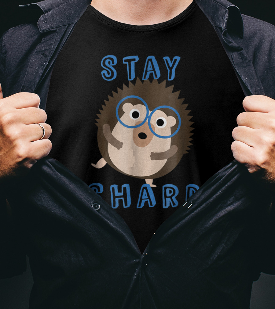 Stay Sharp Funny Hipster Hedgehog Glasses T-Shirt