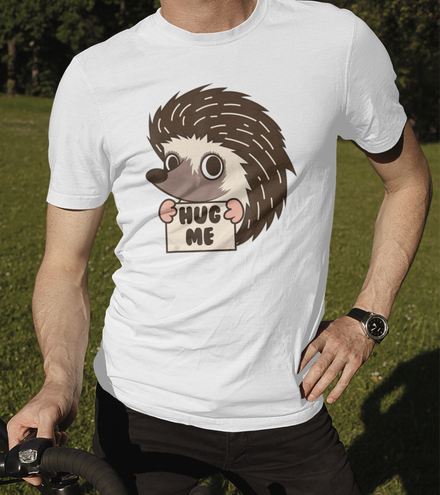 Hedgehog Hug Me Cute I Heart Porcupines T-Shirt