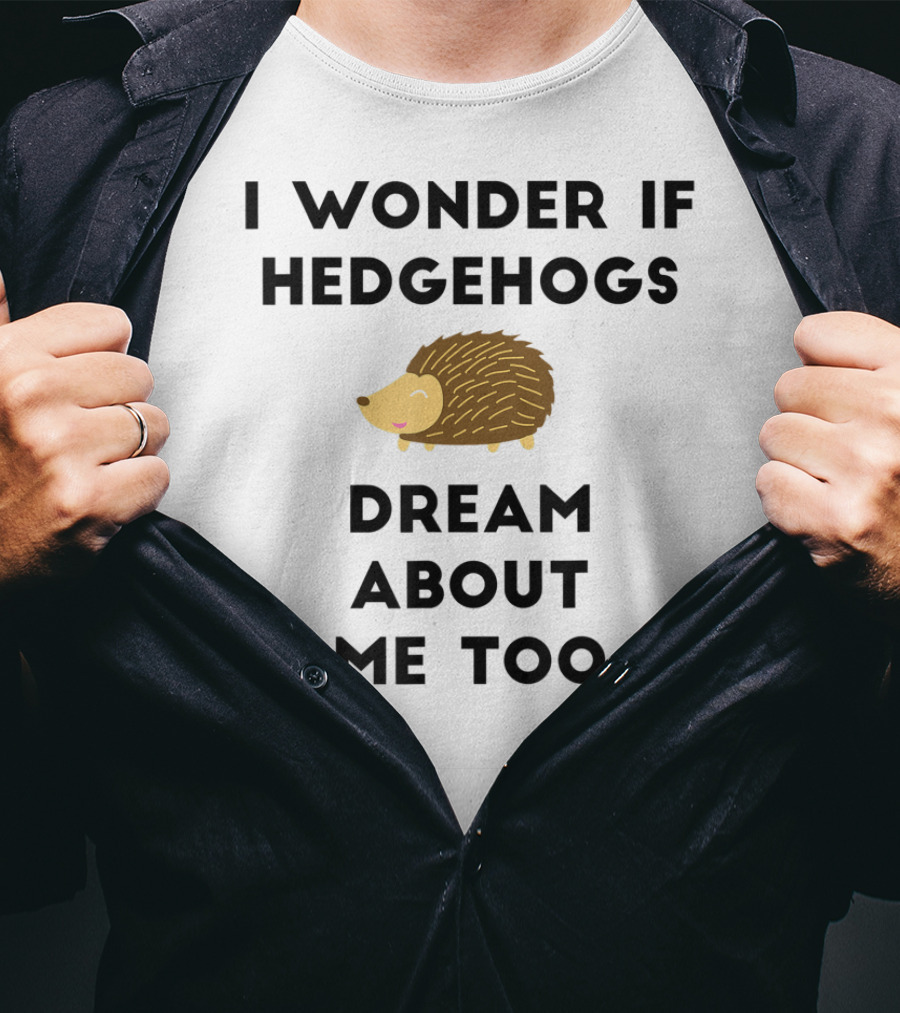 Funny Hedgehog I Wonder If Hedgehogs Dream About Me Too T-Shirt
